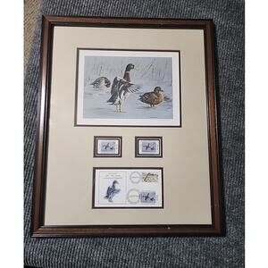 Authentic 2001 Ducks Limited Print & Stamp Artist Signed & Numbered Hungary